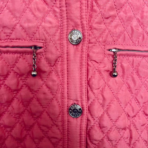 100% Silk Debra deRoo Pink Quilted Jacket Size Small - Picture 4 of 8